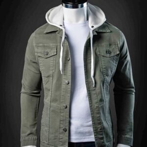 Casaca Jean Hombre con Capucha Desmontable