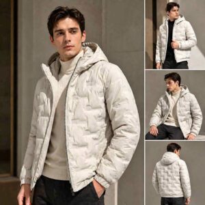 Casaca Acolchada Hombre con Capucha – Corte Urbano